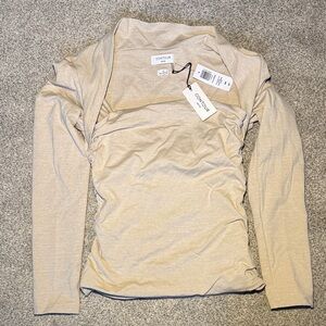Aritzia Beige Long Sleeve Top